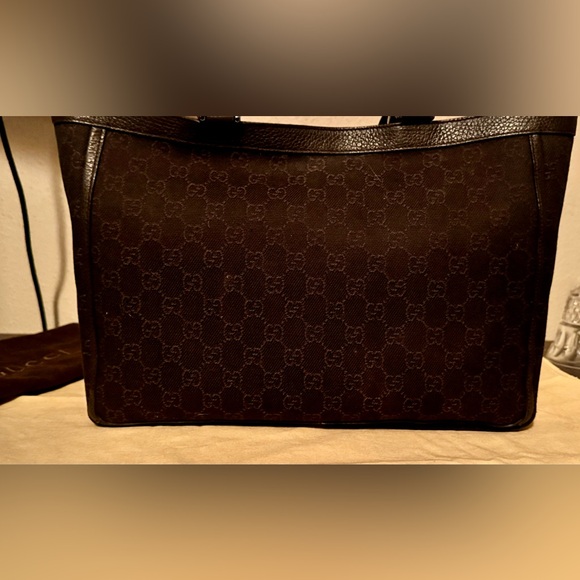 Abbey GG Canvas D Ring Pocket Tote Brown - Picture 6 of 8